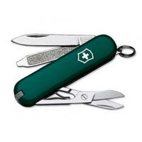Нож-брелок Victorinox Classic, 58 мм, 7 функций, зеленый